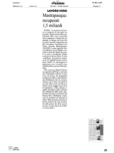 2009 - Rassegna Stampa Antonio Mastrapasqua